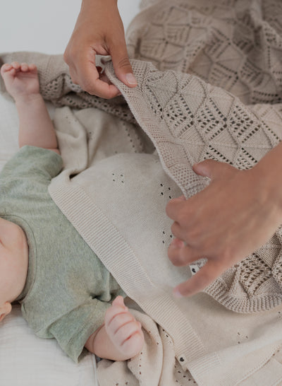 宛如媽媽的擁抱【丹麥BIBS針織嬰兒毯】甜蜜上市