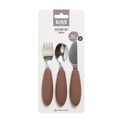 BIBS不鏽鋼學習餐具組(三入)-棕色