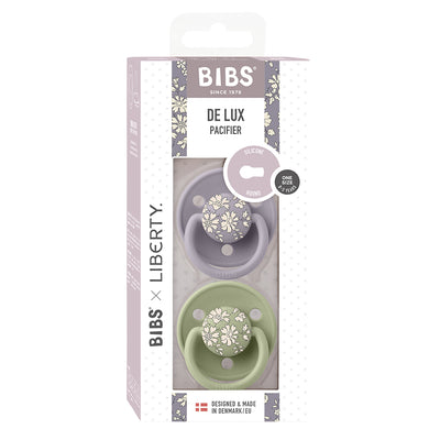 BIBSxLiberty經典印花禮盒組-Capel灰綠