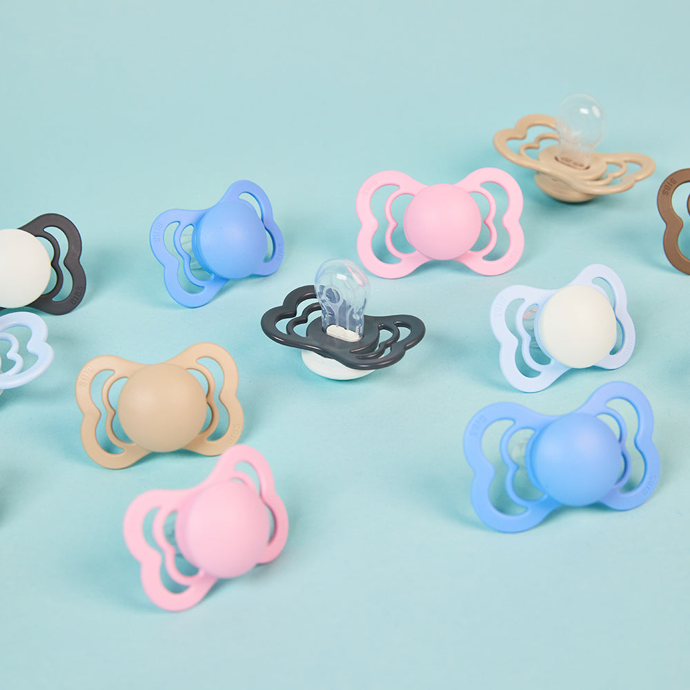 Supreme 雙扁型矽膠安撫奶嘴-香草/深咖啡(2入組)