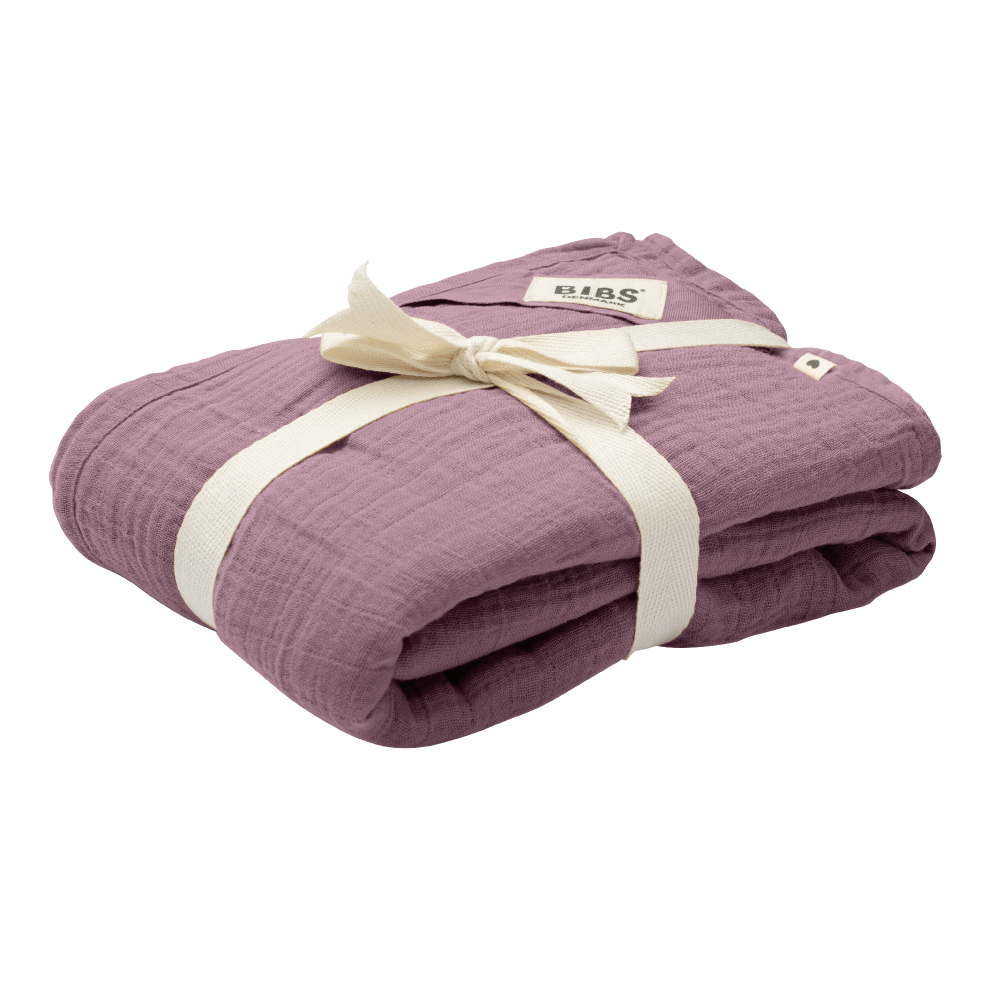 Muslin有機棉紗布包巾-藕色