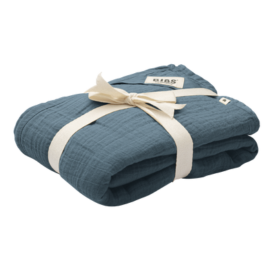 Muslin有機棉紗布包巾-藍綠色