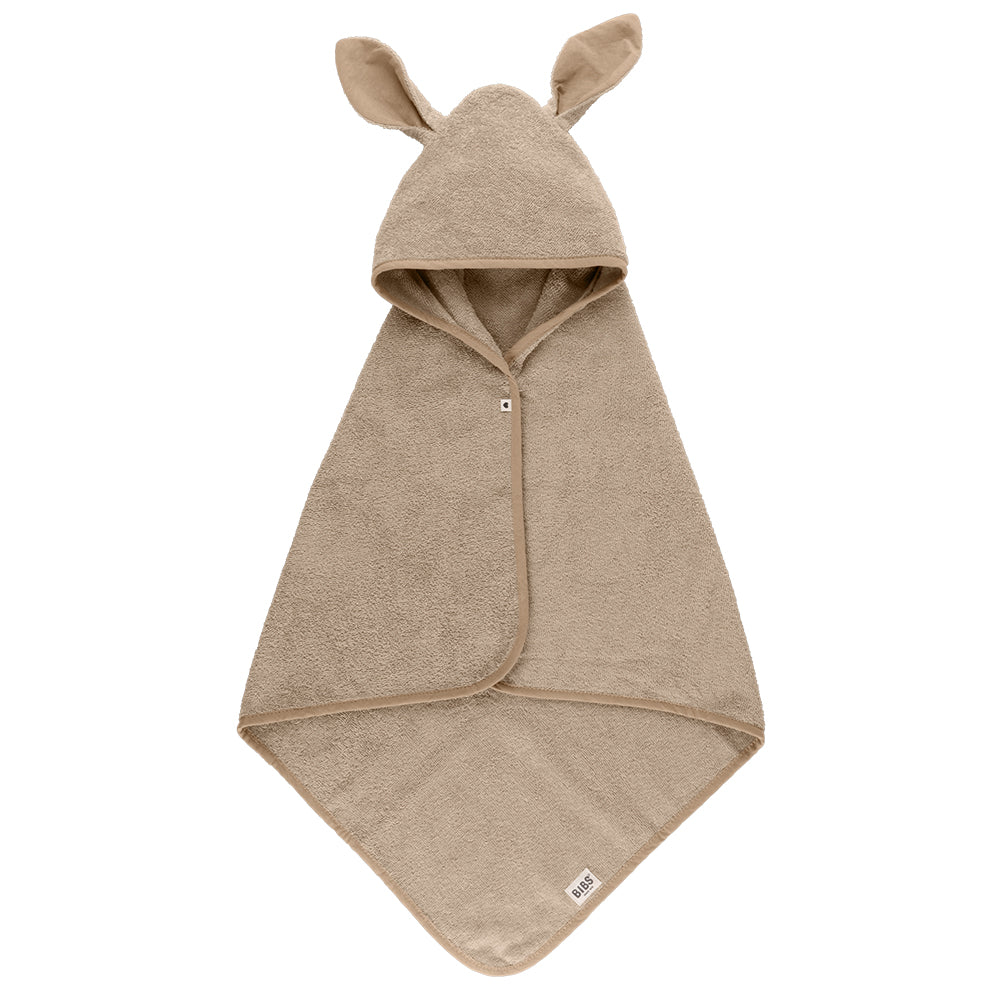 Hoodie Towel Kangaroo 袋鼠連帽浴巾-香草(贈澡巾)
