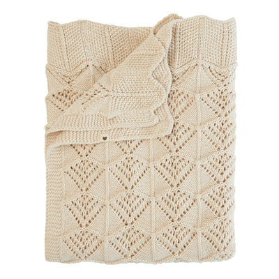 Knitted Blanket Wavy 針織棉毯-象牙白