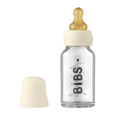 BabyGlassBottle 親乳感乳膠奶瓶110ml-象牙白