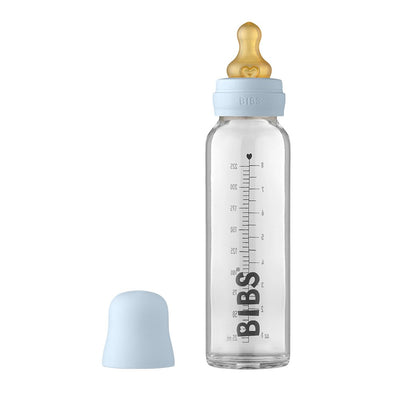 BabyGlassBottle 親乳感乳膠奶瓶225ml-寶貝藍