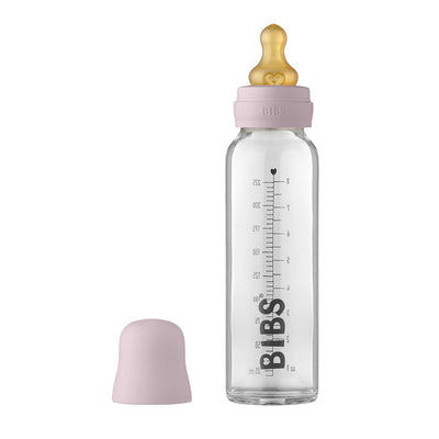 BabyGlassBottle 親乳感乳膠奶瓶225ml-淡紫