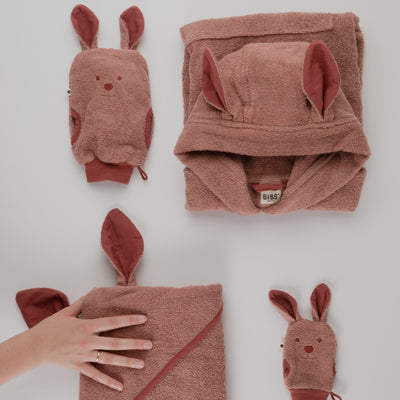 Poncho Towel Kangaroo 袋鼠斗篷浴巾-棕色(贈澡巾)