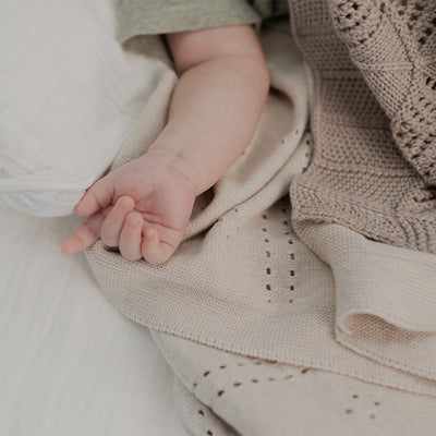 Knitted Blanket Pointelle 針織棉毯-香草