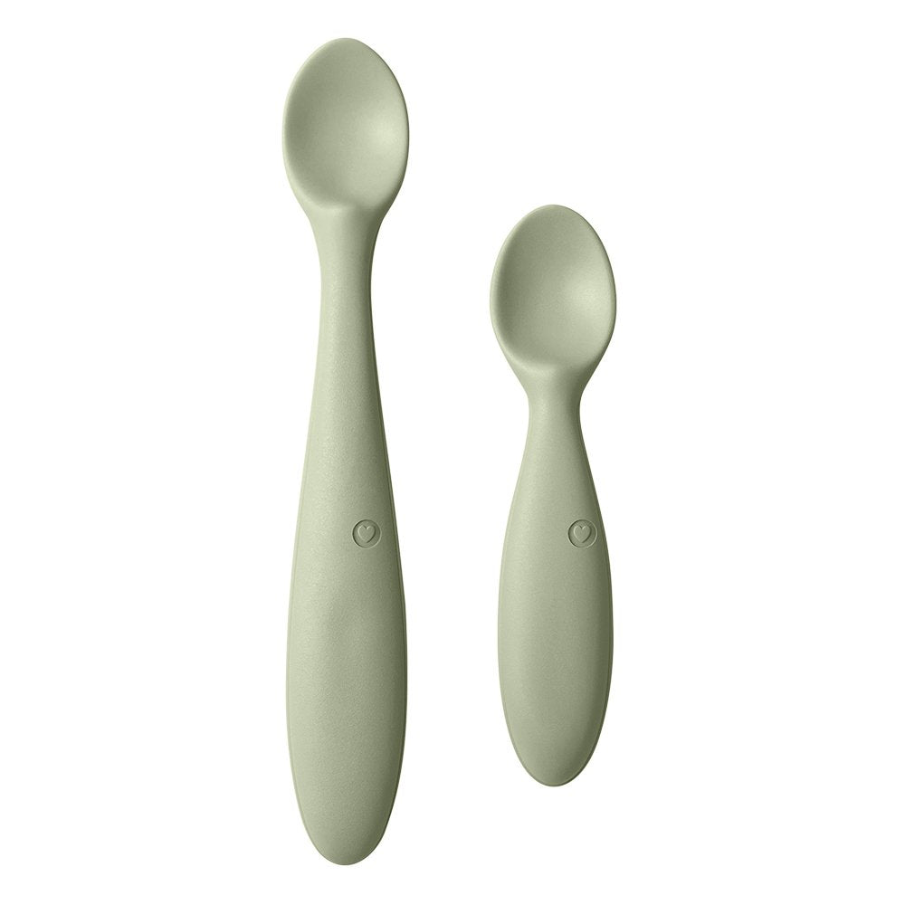 Spoon Set 學習湯匙(2入)-灰綠