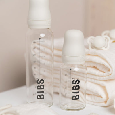 BabyGlassBottle 親乳感乳膠奶瓶110ml-象牙白