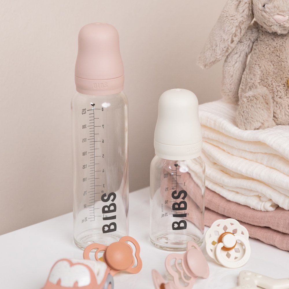 BabyGlassBottle 親乳感乳膠奶瓶225ml-腮紅